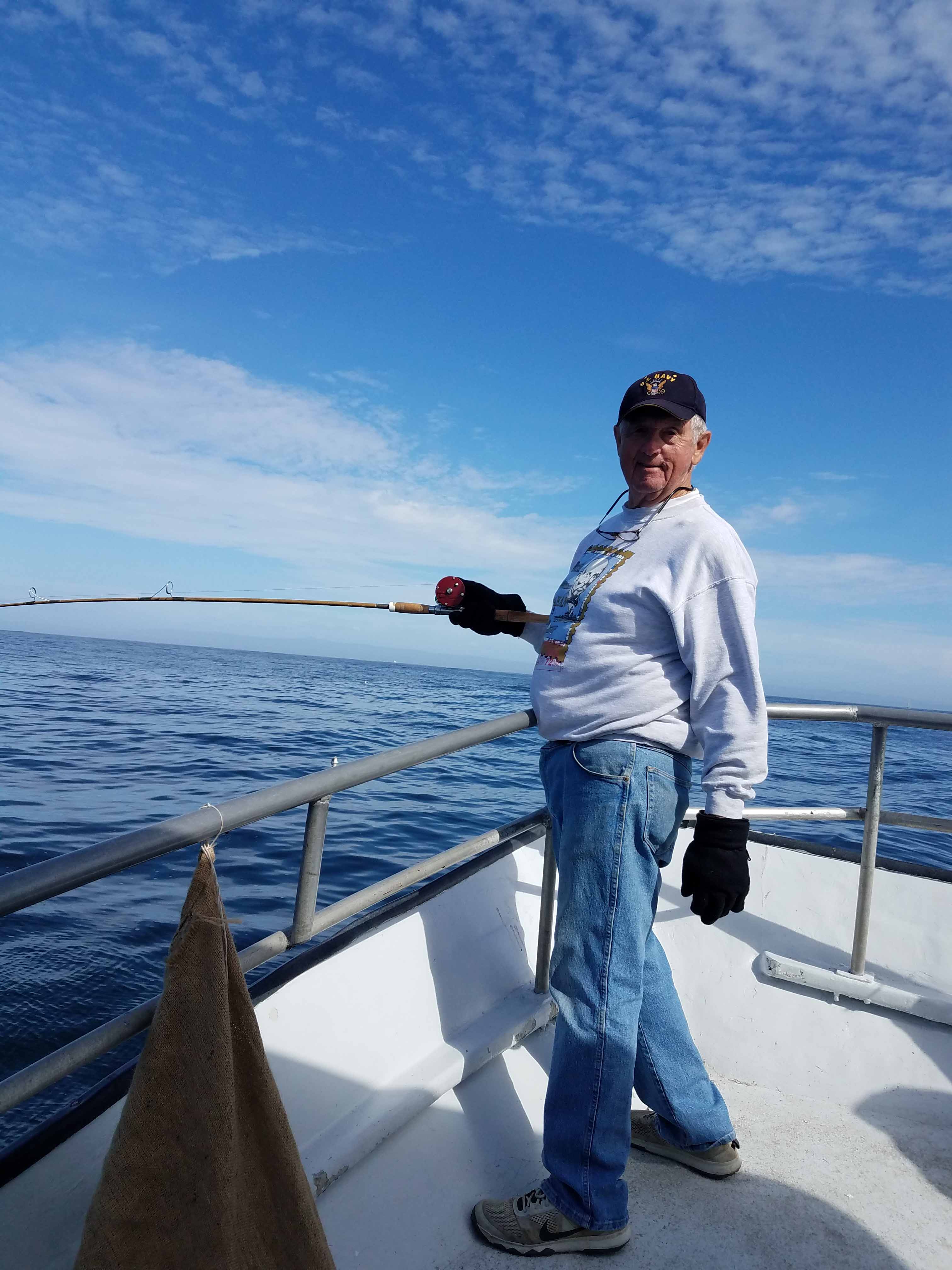 Wally @ the bow of the boat